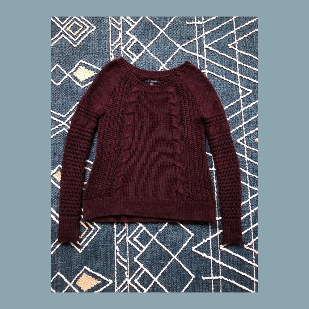 🎆Purple Maroon American Eagle Sweater🎆